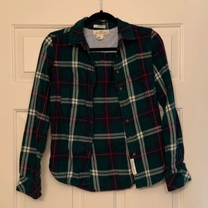 Green and red plaid shirt